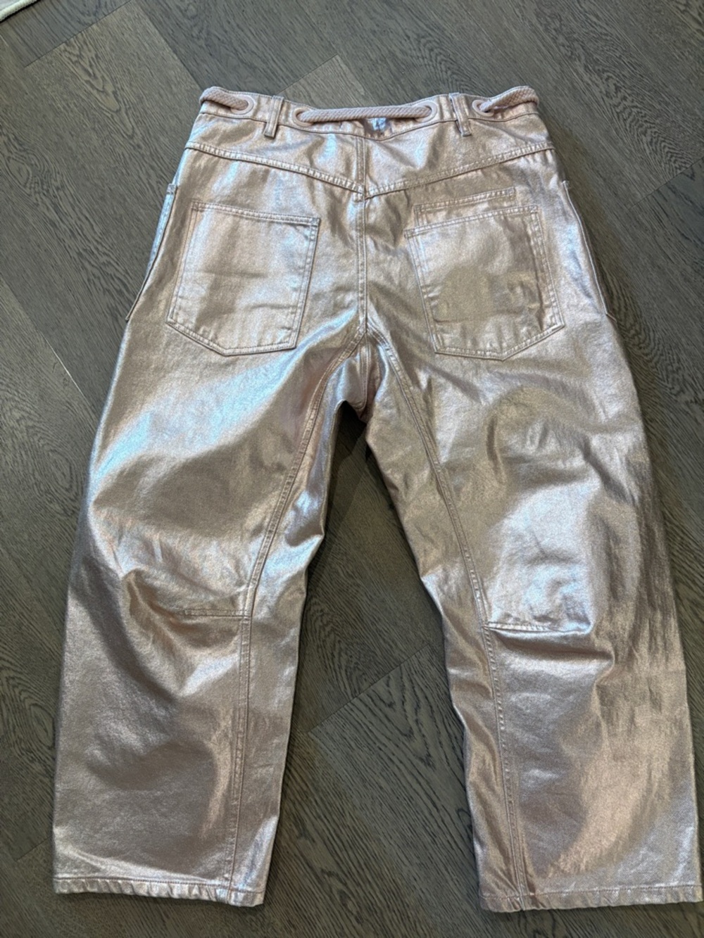 NWOT Free People barrel jeans rose gold - Picture 3 of 3